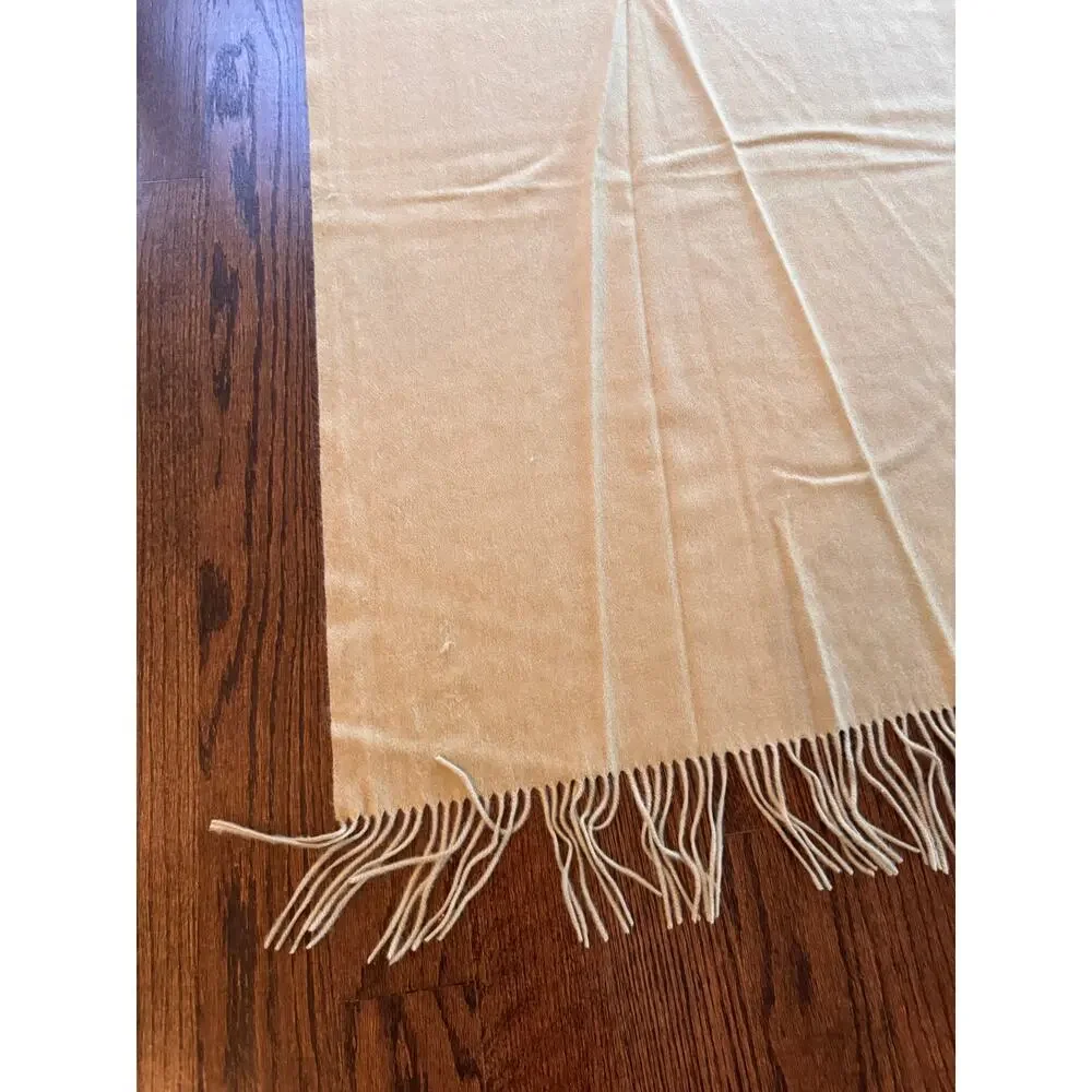 KASHMERE Green Sage Fringe Wool Throw Couch Blanket 52